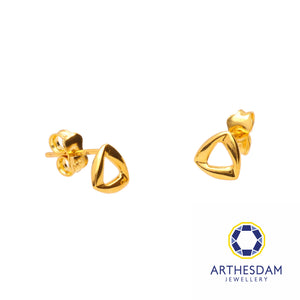 Arthesdam Jewellery 916 Gold Triangle Outline Earrings