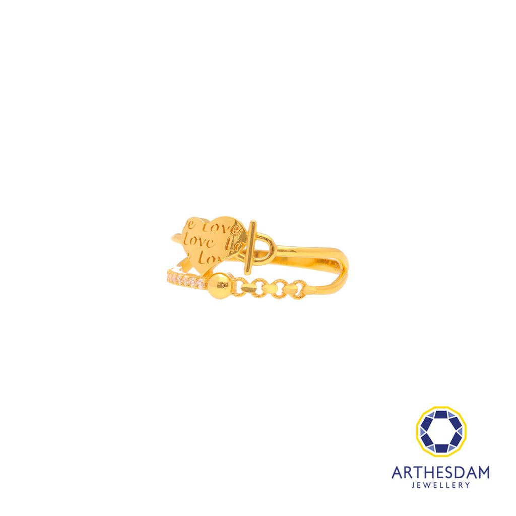 Arthesdam Jewellery 916 Gold Heart Ring