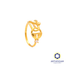 Load image into Gallery viewer, Arthesdam Jewellery 916 Gold Lock Leaf Ring
