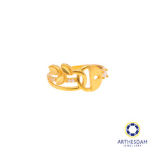 Load image into Gallery viewer, Arthesdam Jewellery 916 Gold Lock Leaf Ring
