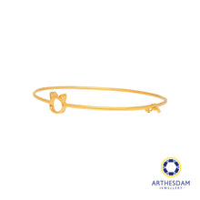 Load image into Gallery viewer, Arthesdam Jewellery 916 Gold Cat Bangle
