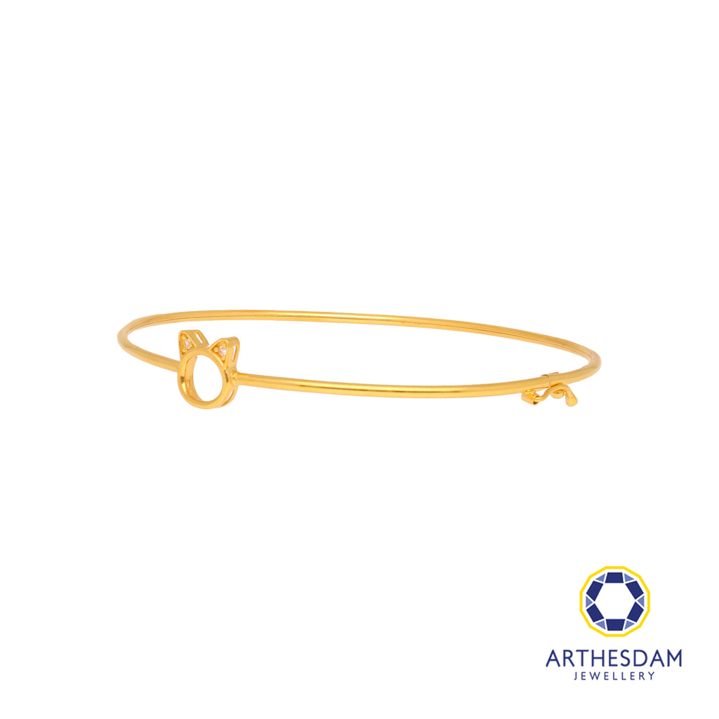 Arthesdam Jewellery 916 Gold Cat Bangle