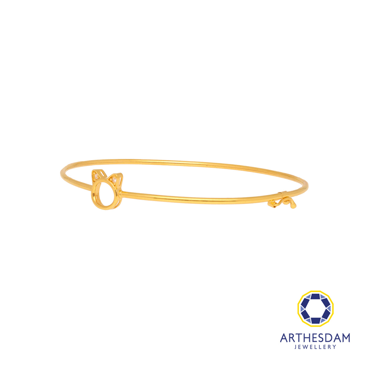 Arthesdam Jewellery 916 Gold Cat Bangle