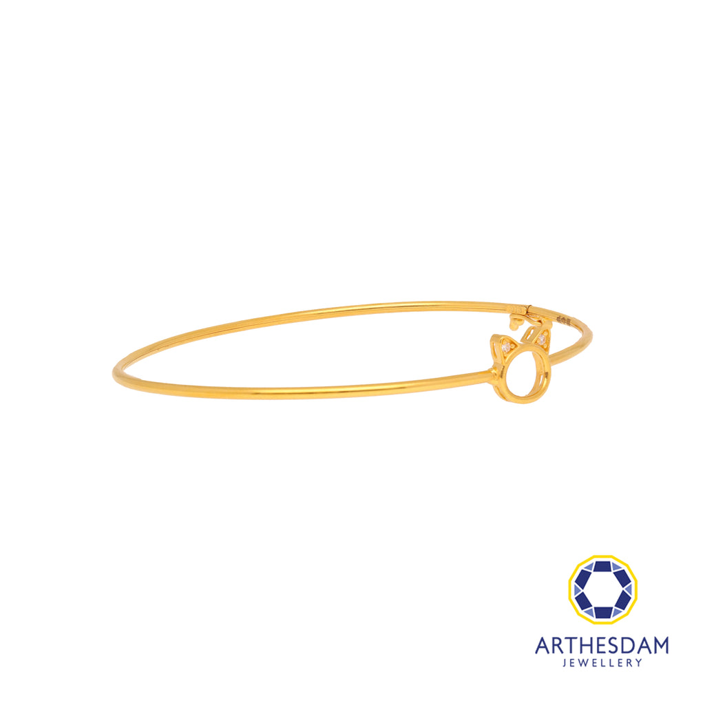 Arthesdam Jewellery 916 Gold Cat Bangle