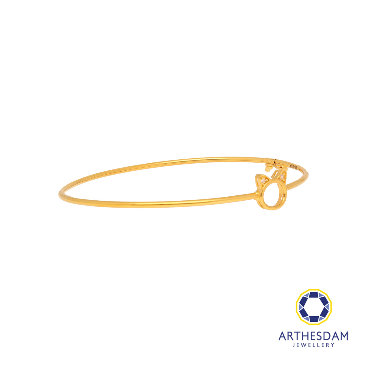 Arthesdam Jewellery 916 Gold Cat Bangle
