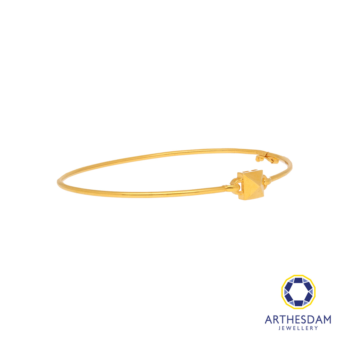 Arthesdam Jewellery 916 Gold Square Bangle