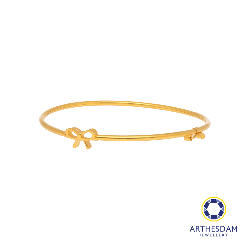 Arthesdam Jewellery 916 Gold Ribbon Baby Bangle