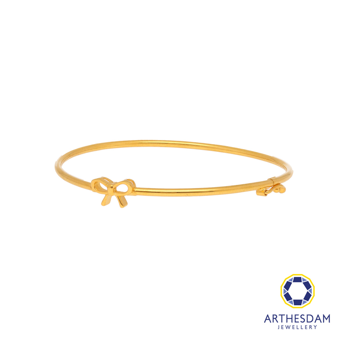 Arthesdam Jewellery 916 Gold Ribbon Baby Bangle