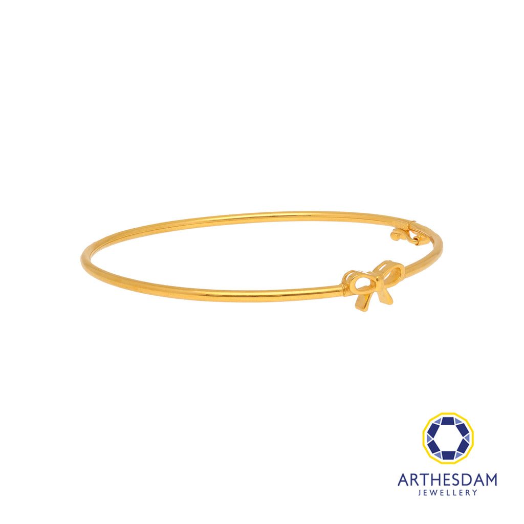 Arthesdam Jewellery 916 Gold Ribbon Baby Bangle