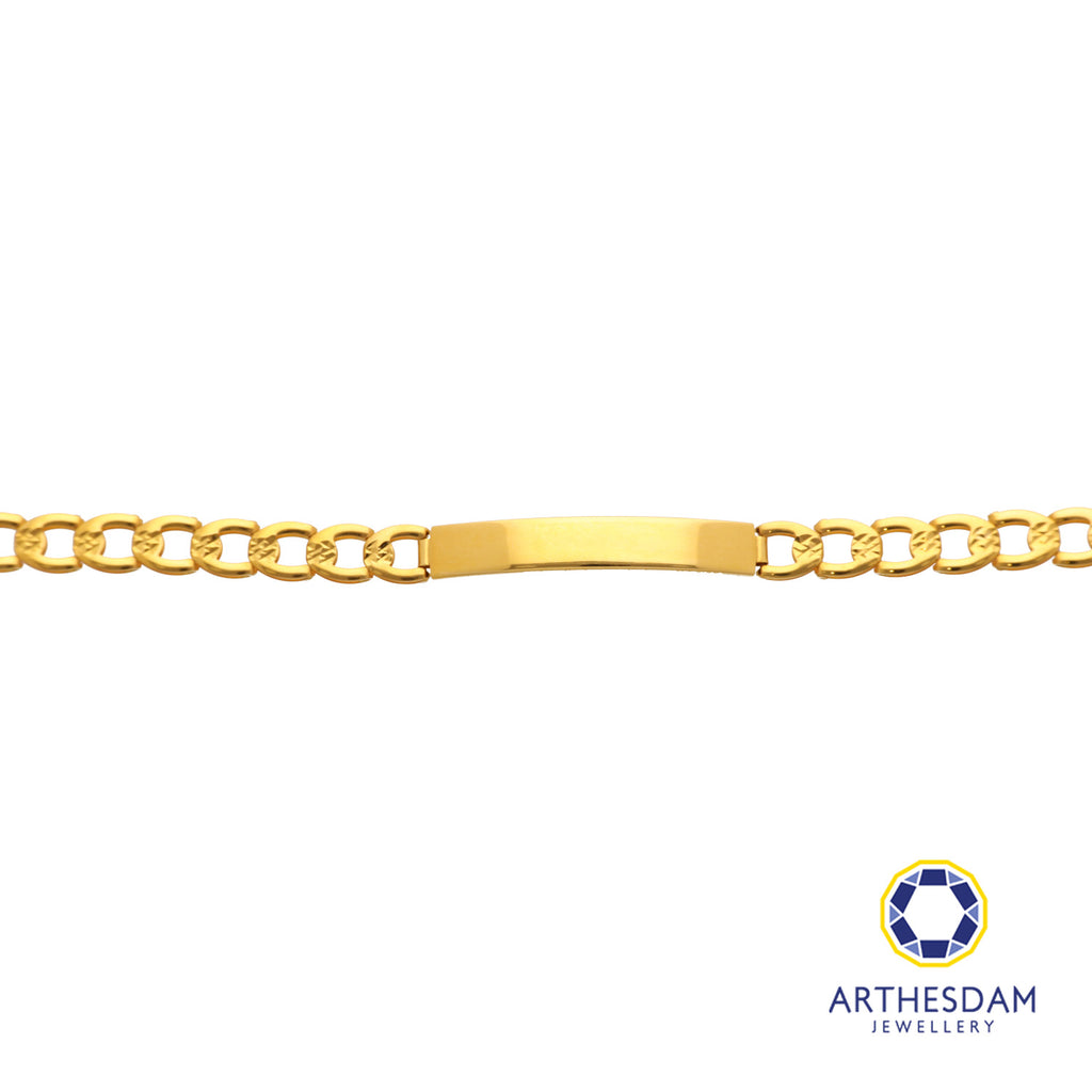Arthesdam Jewellery 916 Gold Bar Curb Coco Bracelet