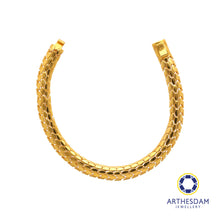 Load image into Gallery viewer, Arthesdam Jewellery 916 Gold Snake Bone Bracelet
