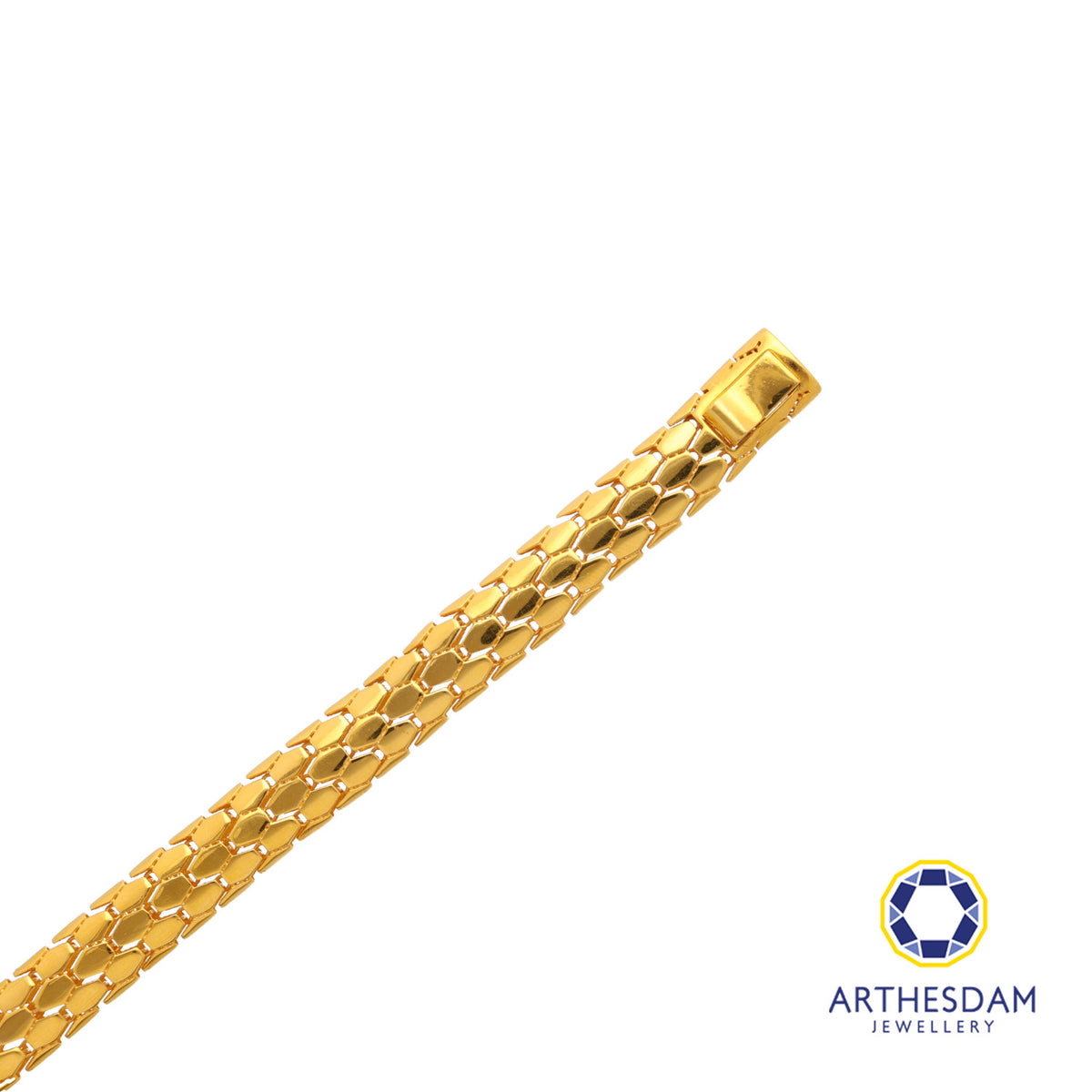 Arthesdam Jewellery 916 Gold Snake Bone Bracelet