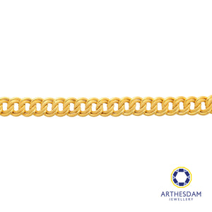 Arthesdam Jewellery 916 Gold Sandblasted Coco Thick Bracelet
