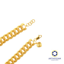 Load image into Gallery viewer, Arthesdam Jewellery 916 Gold Sandblasted Coco Thick Bracelet
