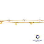Arthesdam Jewellery 916 Gold Double Butterfly Row Charms Bracelet