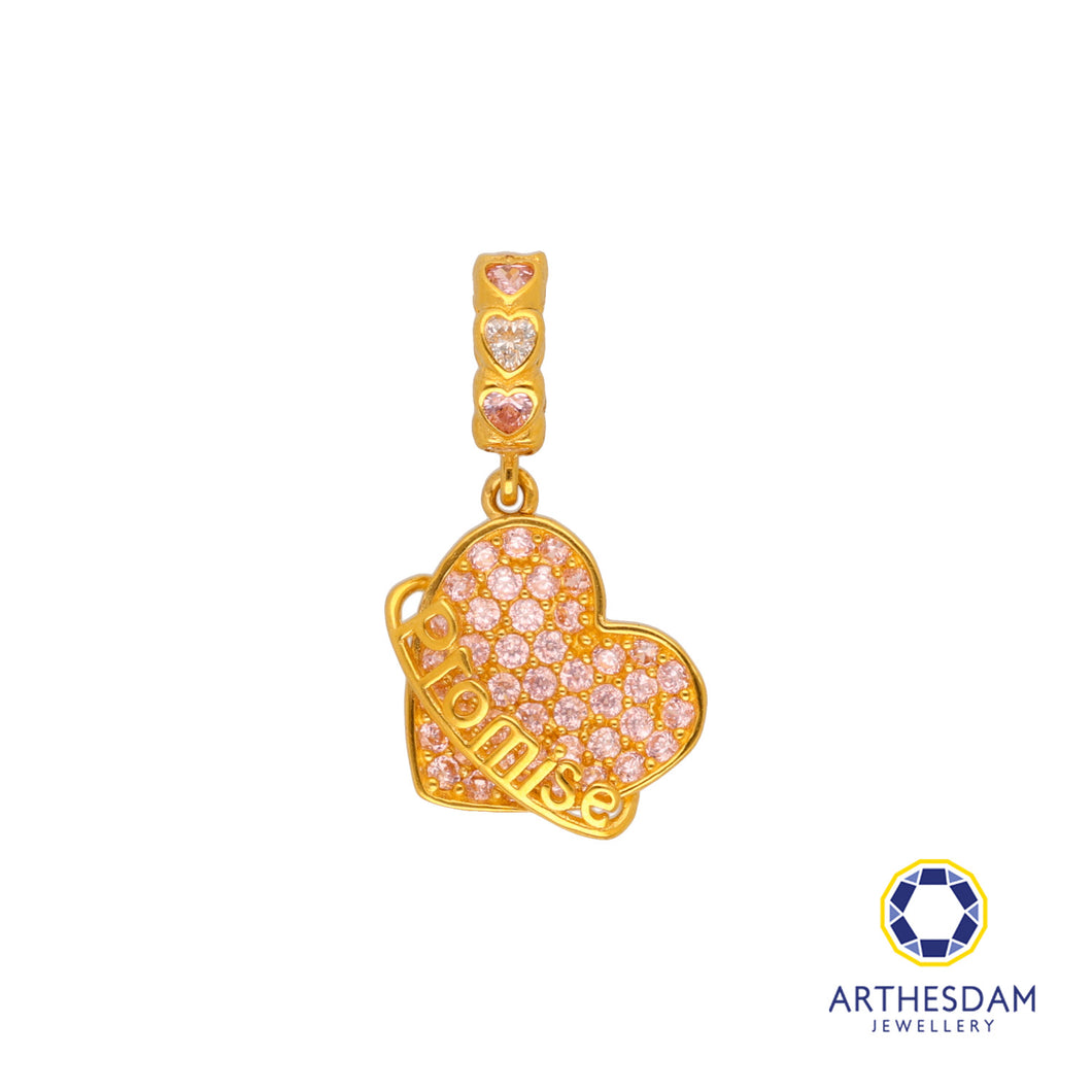 Arthesdam Jewellery 916 Gold Promise Heart Charm