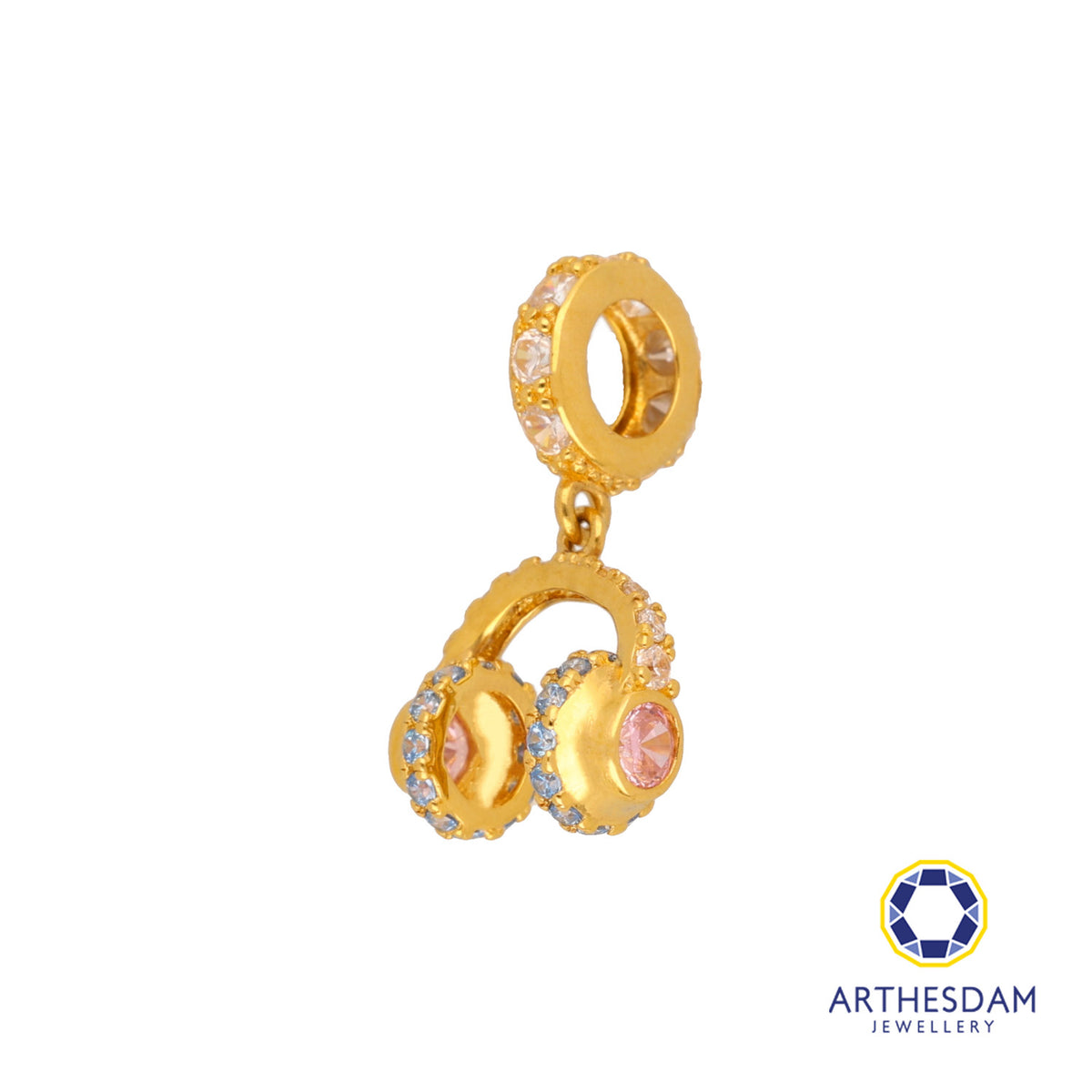 Arthesdam Jewellery 916 Gold Headphone Charm
