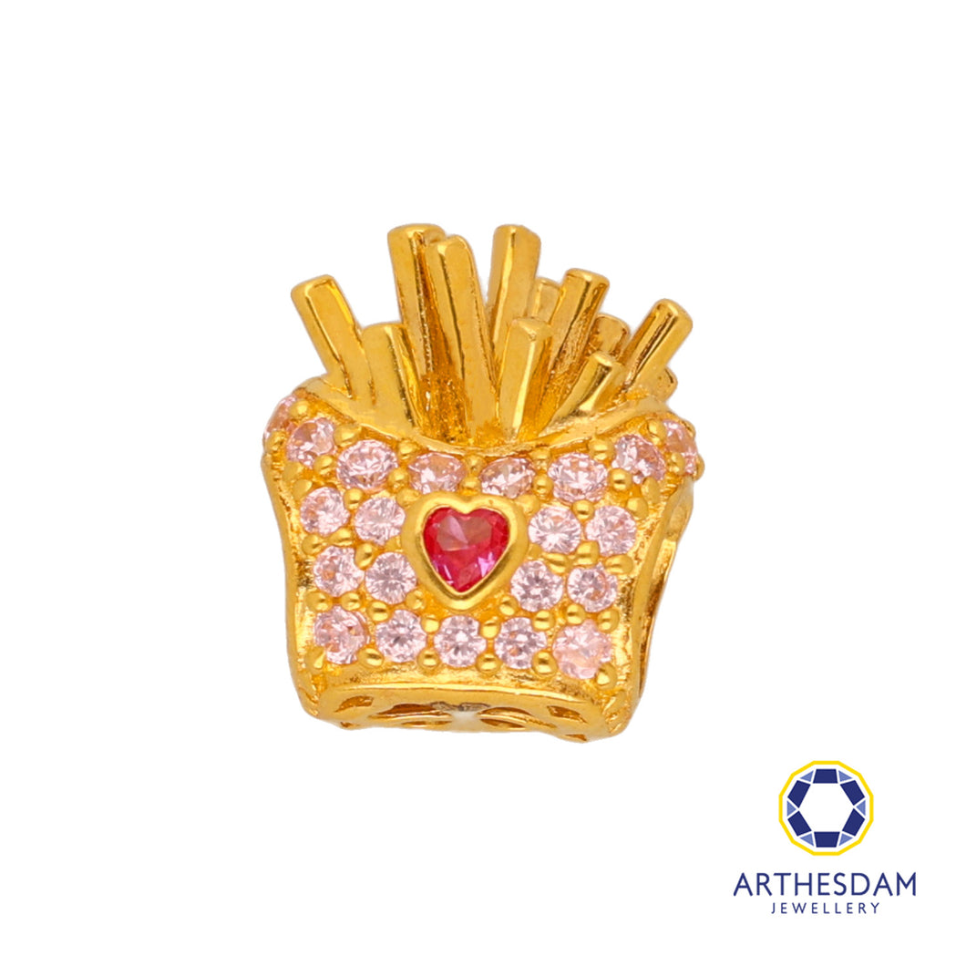 Arthesdam Jewellery 916 Gold Fries Charm