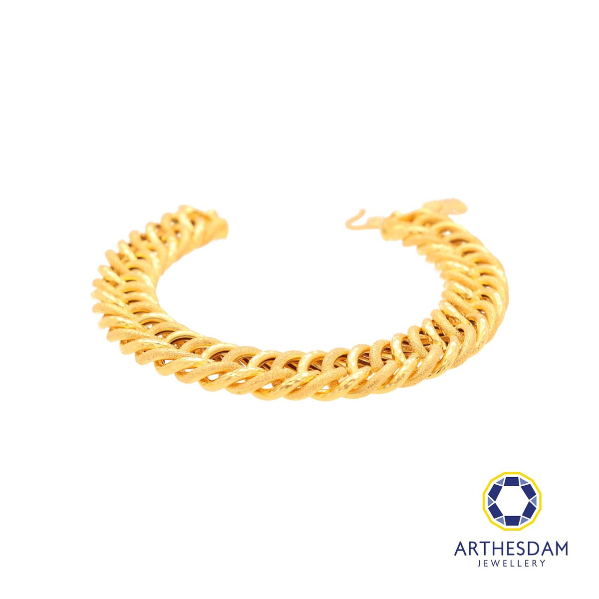 Arthesdam Jewellery 916 Gold Sandy Faceted Coco Bracelet