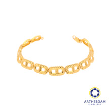 Load image into Gallery viewer, Arthesdam Jewellery 916 Gold Faceted Button Bracelet
