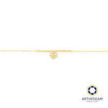 Load image into Gallery viewer, Arthesdam Jewellery 916 Gold Beaded Sparkle Heart Bracelet
