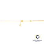 Arthesdam Jewellery 916 Gold Barrel with Dangling Heart Bracelet