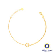 Arthesdam Jewellery 916 Gold Dotted Heart Outline Bracelet