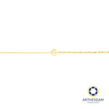 Load image into Gallery viewer, Arthesdam Jewellery 916 Gold Dotted Heart Outline Bracelet

