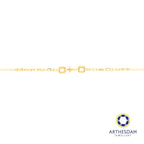 Arthesdam Jewellery 916 Gold Square and Diamond Bracelet
