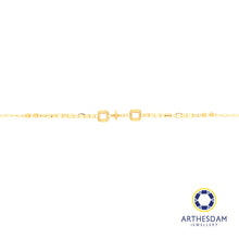 Load image into Gallery viewer, Arthesdam Jewellery 916 Gold Square and Diamond Bracelet
