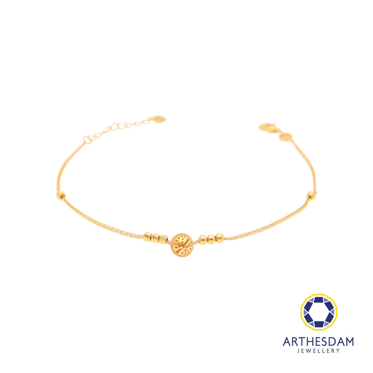Arthesdam Jewellery 916 Gold Dangle Bell Bracelet