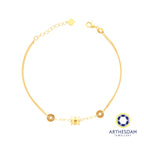 Arthesdam Jewellery 916 Gold Roman Barrel Bracelet