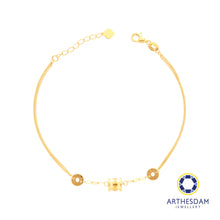 Load image into Gallery viewer, Arthesdam Jewellery 916 Gold Roman Barrel Bracelet
