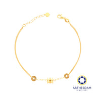 Arthesdam Jewellery 916 Gold Roman Barrel Bracelet