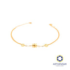 Arthesdam Jewellery 916 Gold Roman Barrel Bracelet