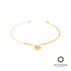 Arthesdam Jewellery 916 Gold Dangle LOVE Heart Bracelet