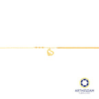 Arthesdam Jewellery 916 Gold Dangle LOVE Heart Bracelet