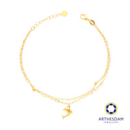 Arthesdam Jewellery 916 Gold Double Layer Dolphin Bracelet
