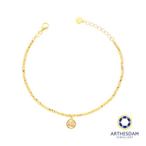 Arthesdam Jewellery 916 Gold Round Fu Blessing Bracelet