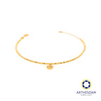 Arthesdam Jewellery 916 Gold Round Fu Blessing Bracelet