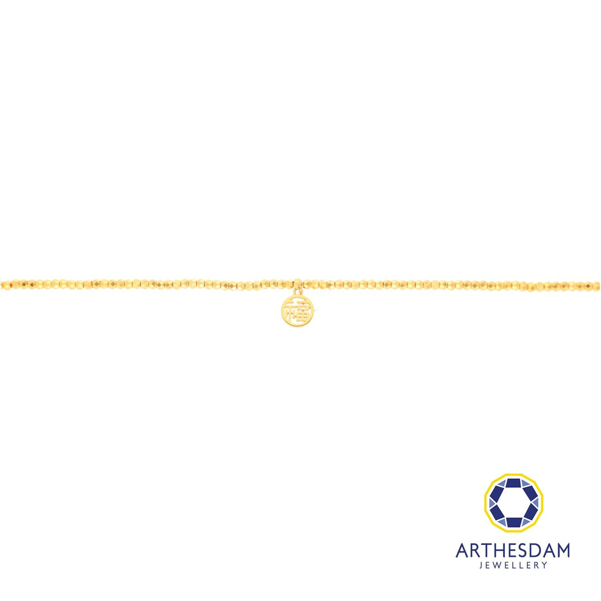 Arthesdam Jewellery 916 Gold Round Fu Blessing Bracelet