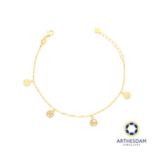 Load image into Gallery viewer, Arthesdam Jewellery 916 Gold Dangling Ji Xiang Ru Yi Bracelet
