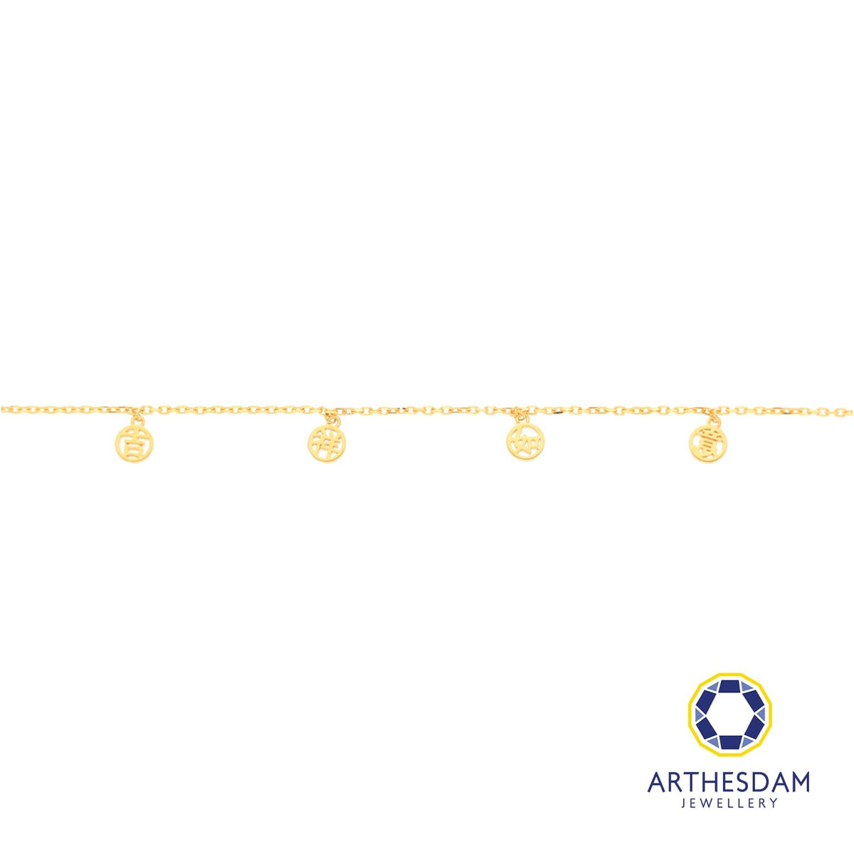 Arthesdam Jewellery 916 Gold Dangling Ji Xiang Ru Yi Bracelet