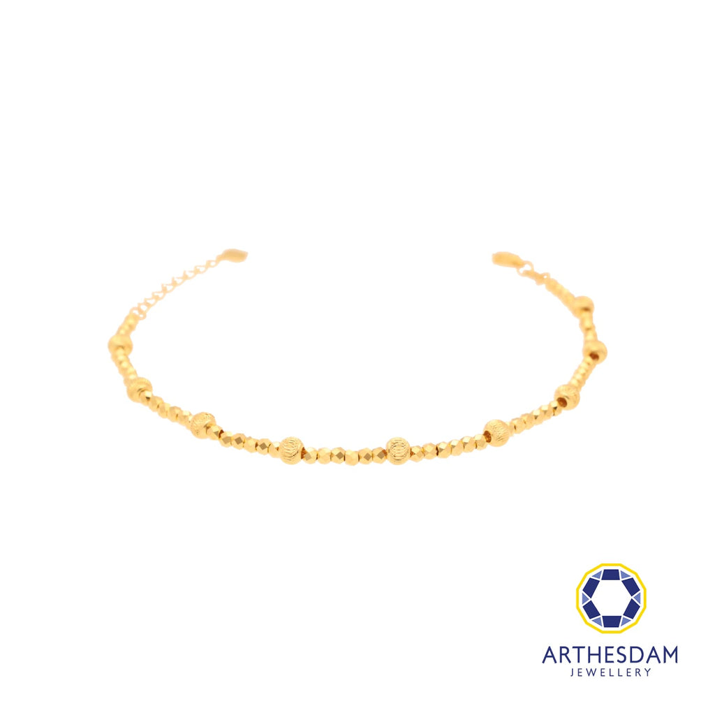 Arthesdam Jewellery 916 Gold Sparkling Ball Beads Bracelet