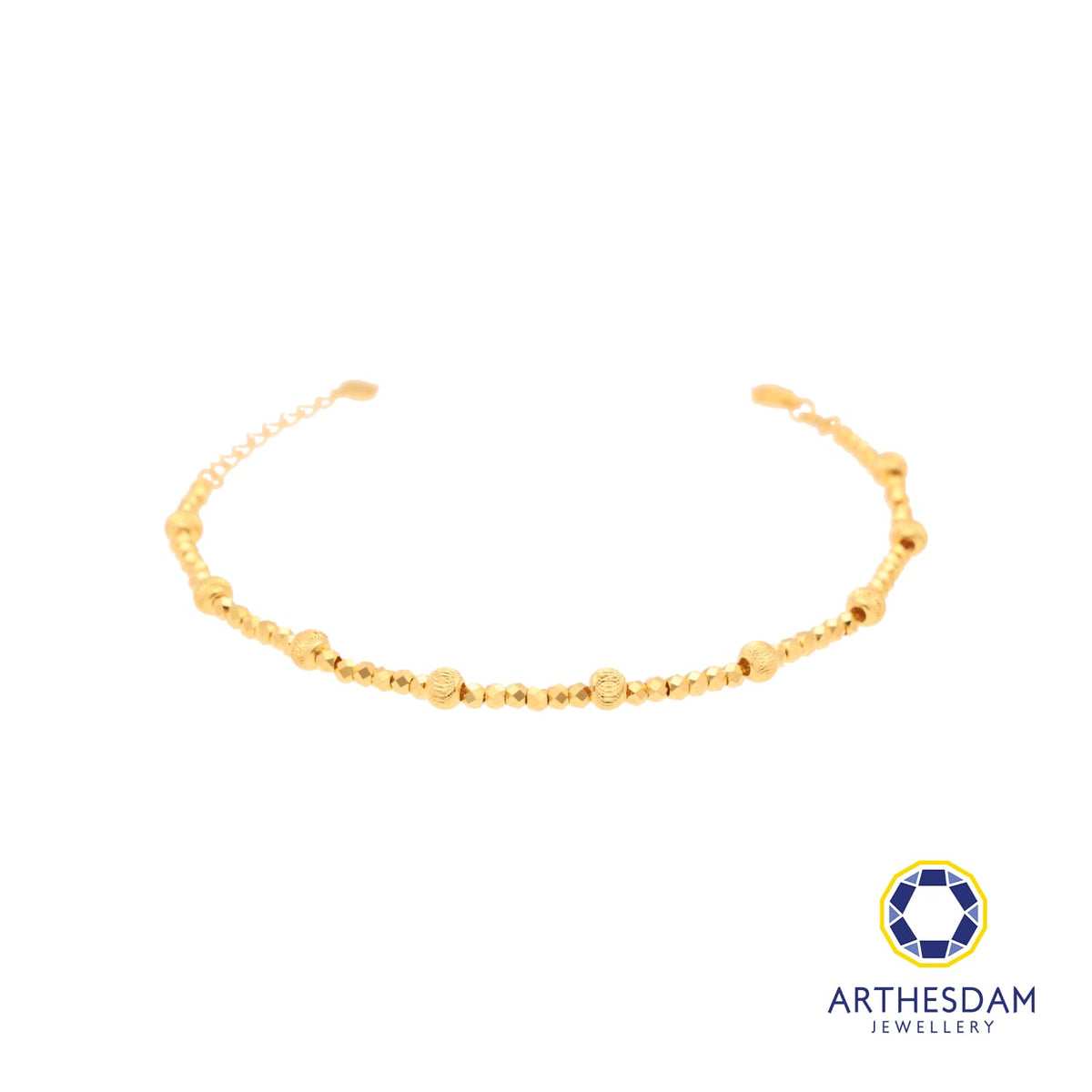 Arthesdam Jewellery 916 Gold Sparkling Ball Beads Bracelet