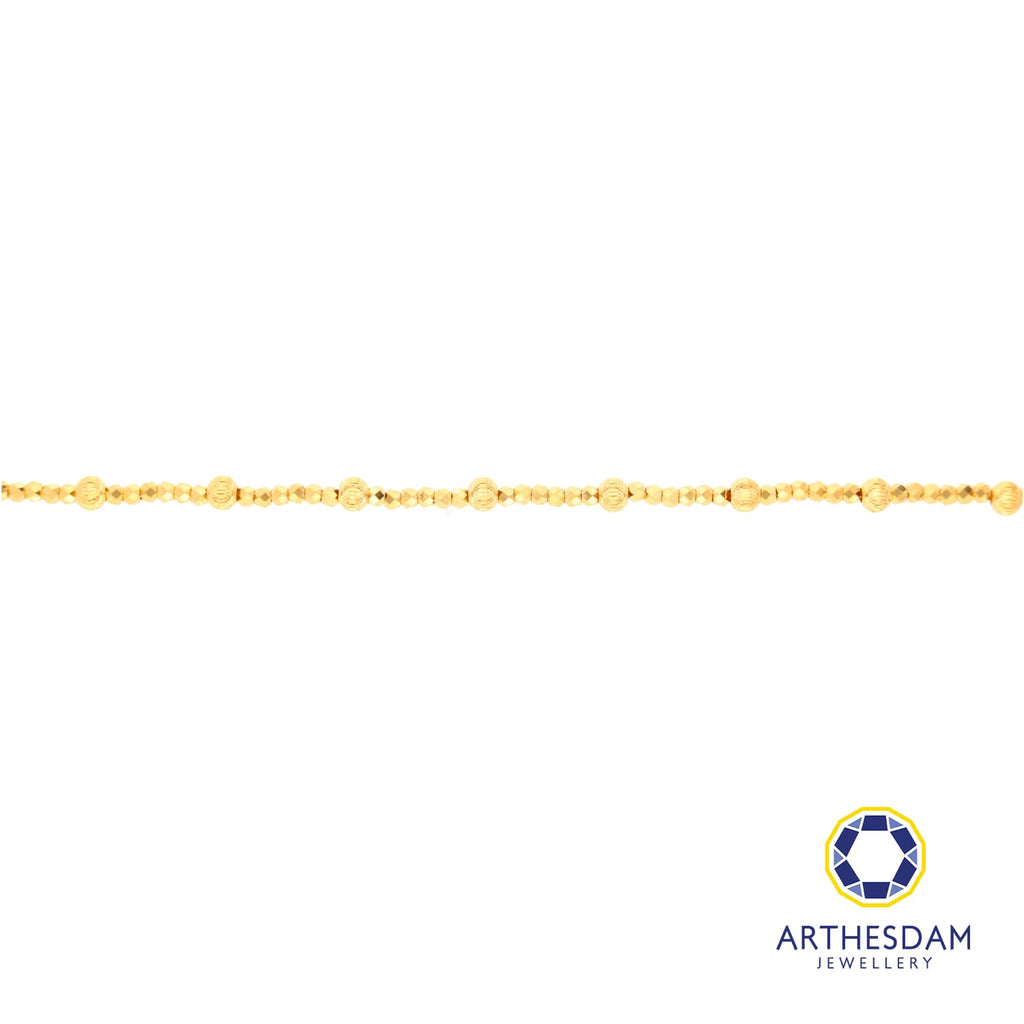 Arthesdam Jewellery 916 Gold Sparkling Ball Beads Bracelet