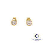Arthesdam Jewellery 916 Gold Solitaire Bezel Earring