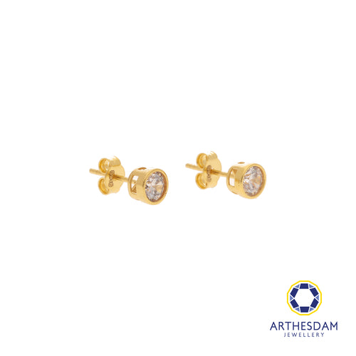 Arthesdam Jewellery 916 Gold Solitaire Bezel Earring