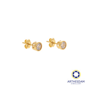 Arthesdam Jewellery 916 Gold Solitaire Bezel Earring