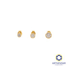 Arthesdam Jewellery 916 Gold Solitaire Bezel Earring